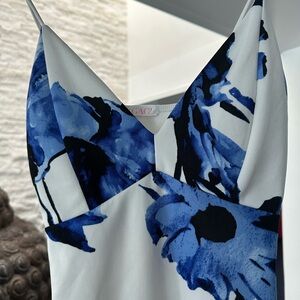 A'gaci Blue and White floral Dress small (0-2)